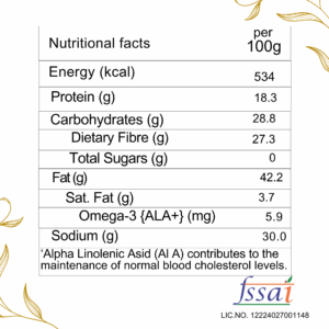 Flax Seeds – 250g | Cold-Pressed Grade Superfood for Heart Health