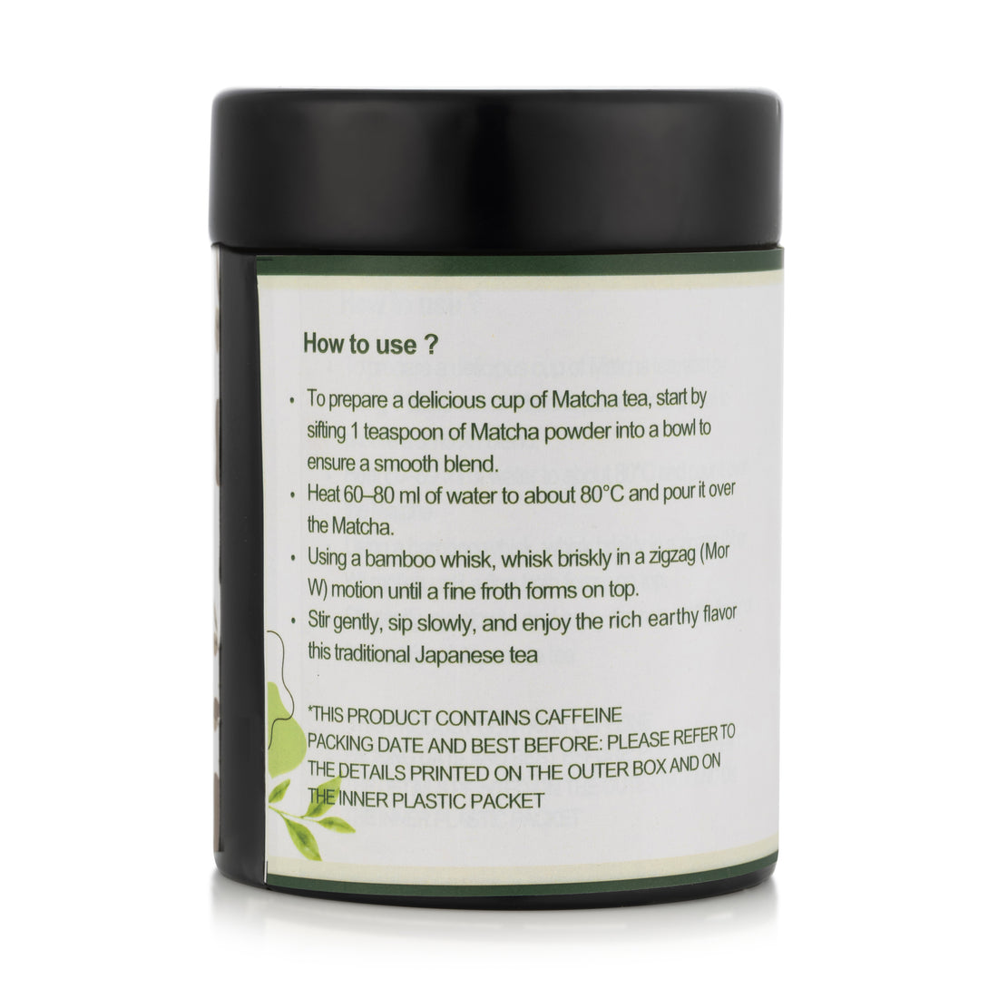 Nutrestock Ceremonial Grade Matcha 30g tin on white background – authentic Japanese green tea powder