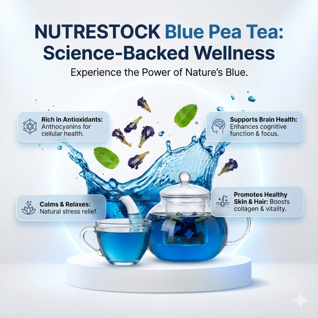 Blue Pea Tea – 50g | Natural Butterfly Pea Flower for Vibrant Herbal Tea
