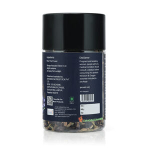 Nutrestock Blue Pea Tea 50g pack on white background – butterfly pea flower herbal tea rich in antioxidants