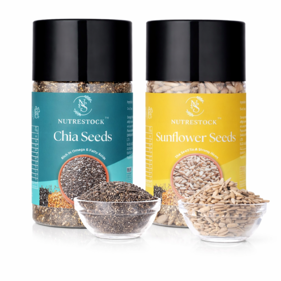 Chia & Sunflower Seeds Combo (250g each) | Superfood Duo for Digestion & Energy