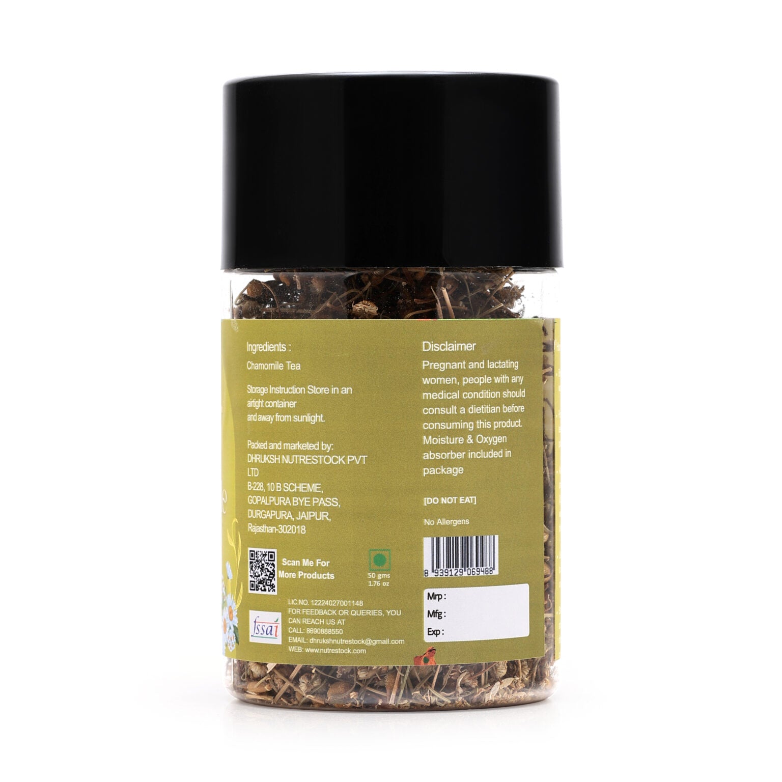 Chamomile Tea – 50g | Calming Herbal Tea for Relaxation & Better Sleep