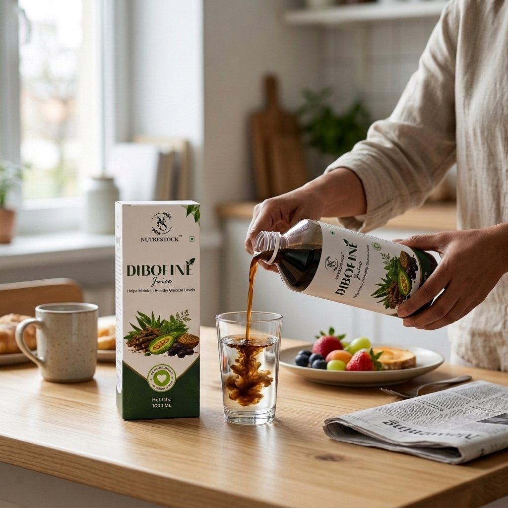 Dibofine Herbal 15-Herb Juice Combo with Glucometer & Strips