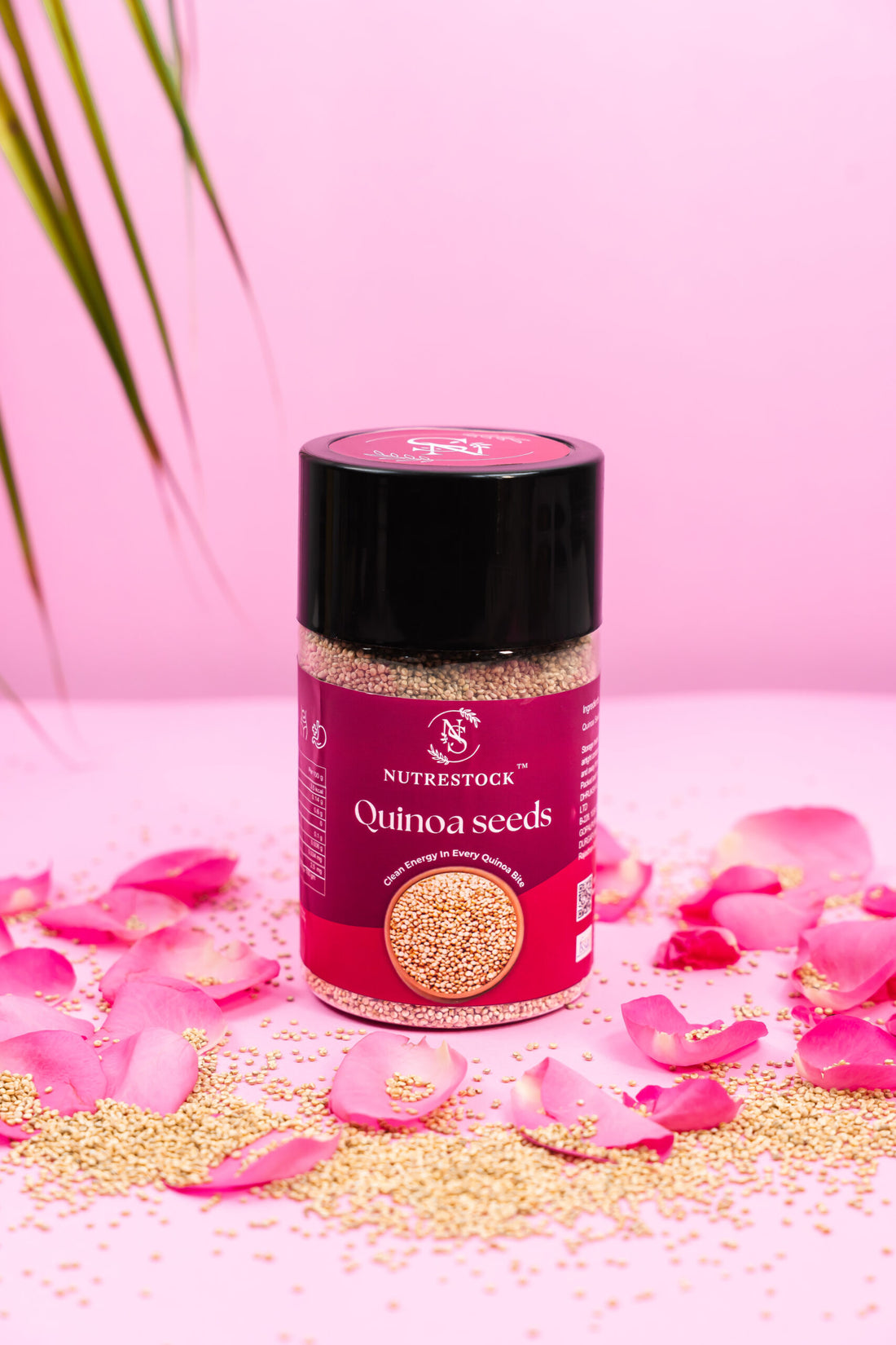 Nutrestock Quinoa Seeds 500g pack on white background – high protein gluten free grain superfood