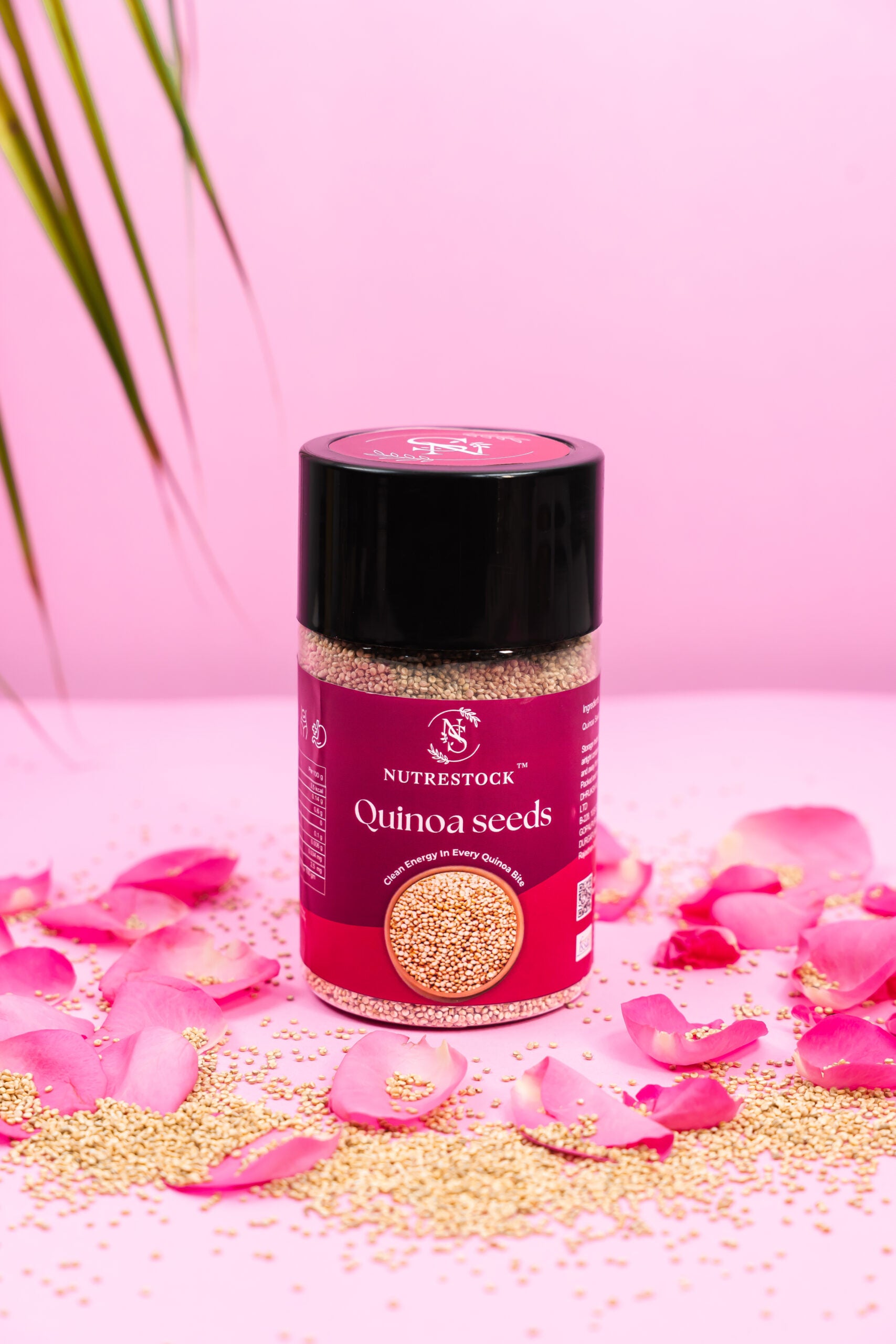 Nutrestock Quinoa Seeds 500g pack on white background – high protein gluten free grain superfood