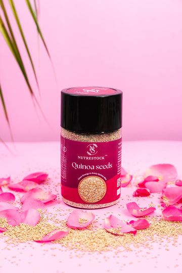 Nutrestock Quinoa Seeds 500g pack on white background – high protein gluten free grain superfood