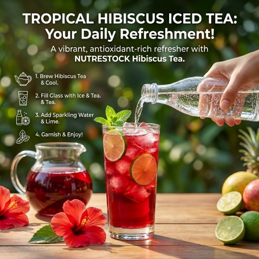 Radiant Hibiscus Herbal Tea – 50g | Revitalize Skin & Support Heart Health Naturally