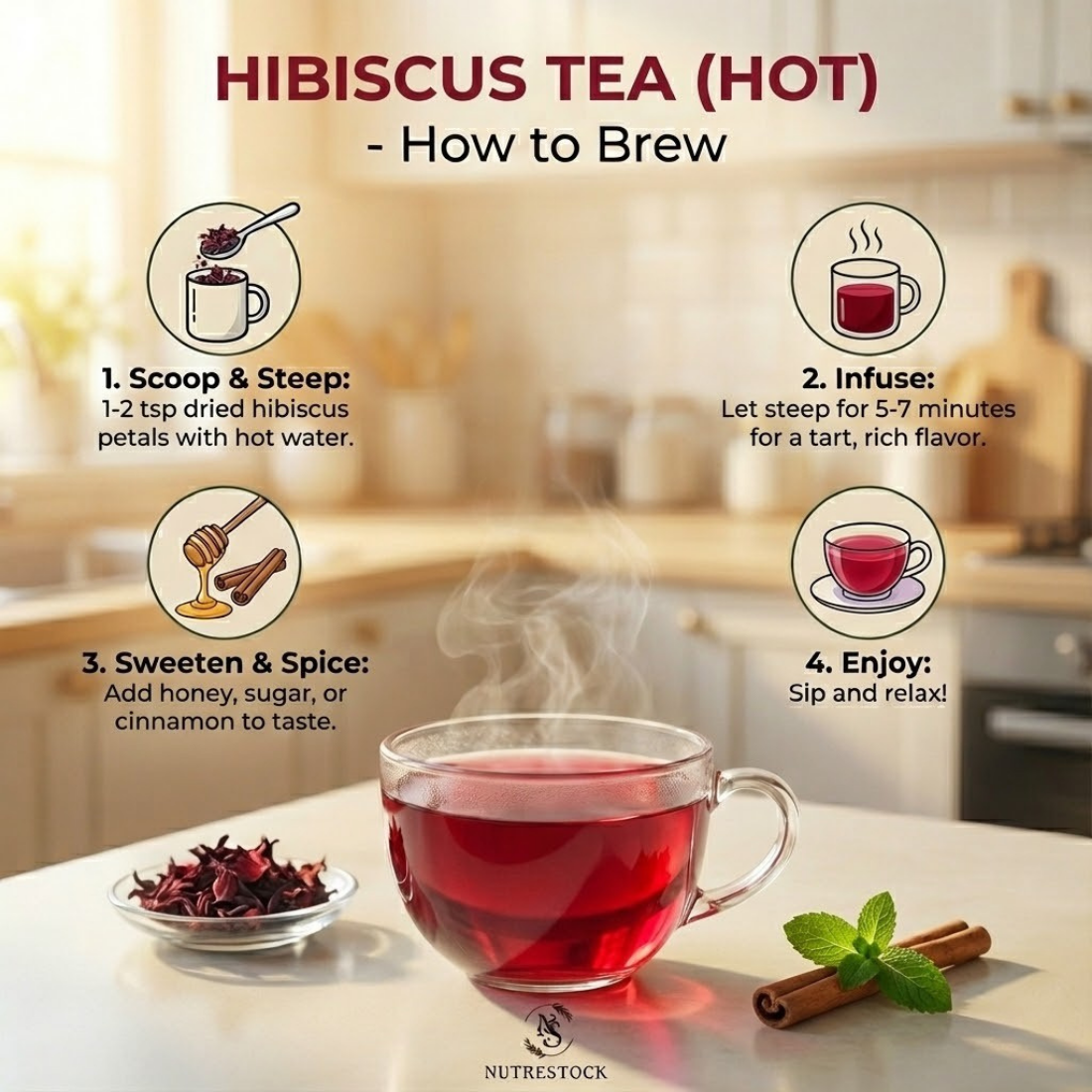 Radiant Hibiscus Herbal Tea – 50g | Revitalize Skin & Support Heart Health Naturally