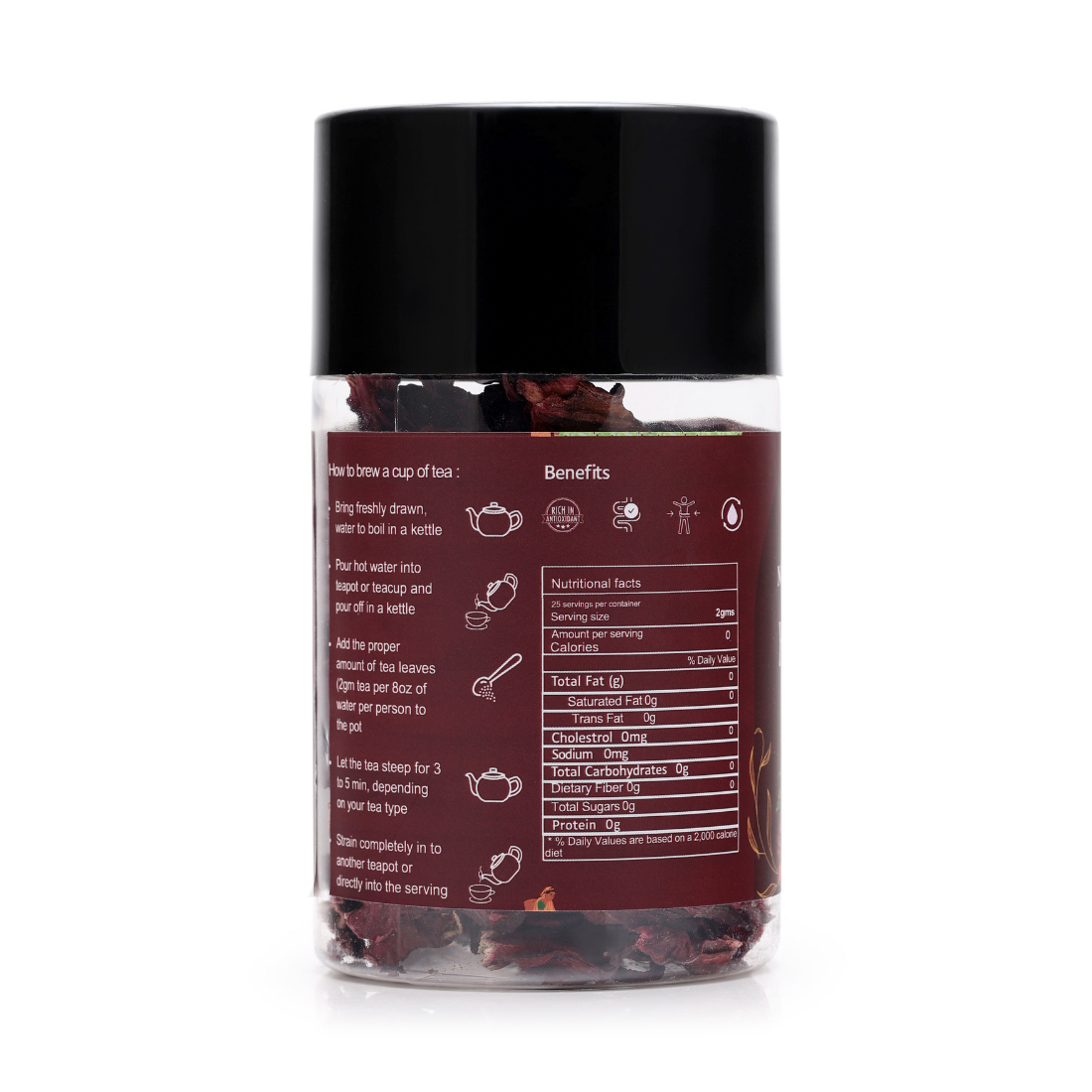 Radiant Hibiscus Herbal Tea – 50g | Revitalize Skin & Support Heart Health Naturally