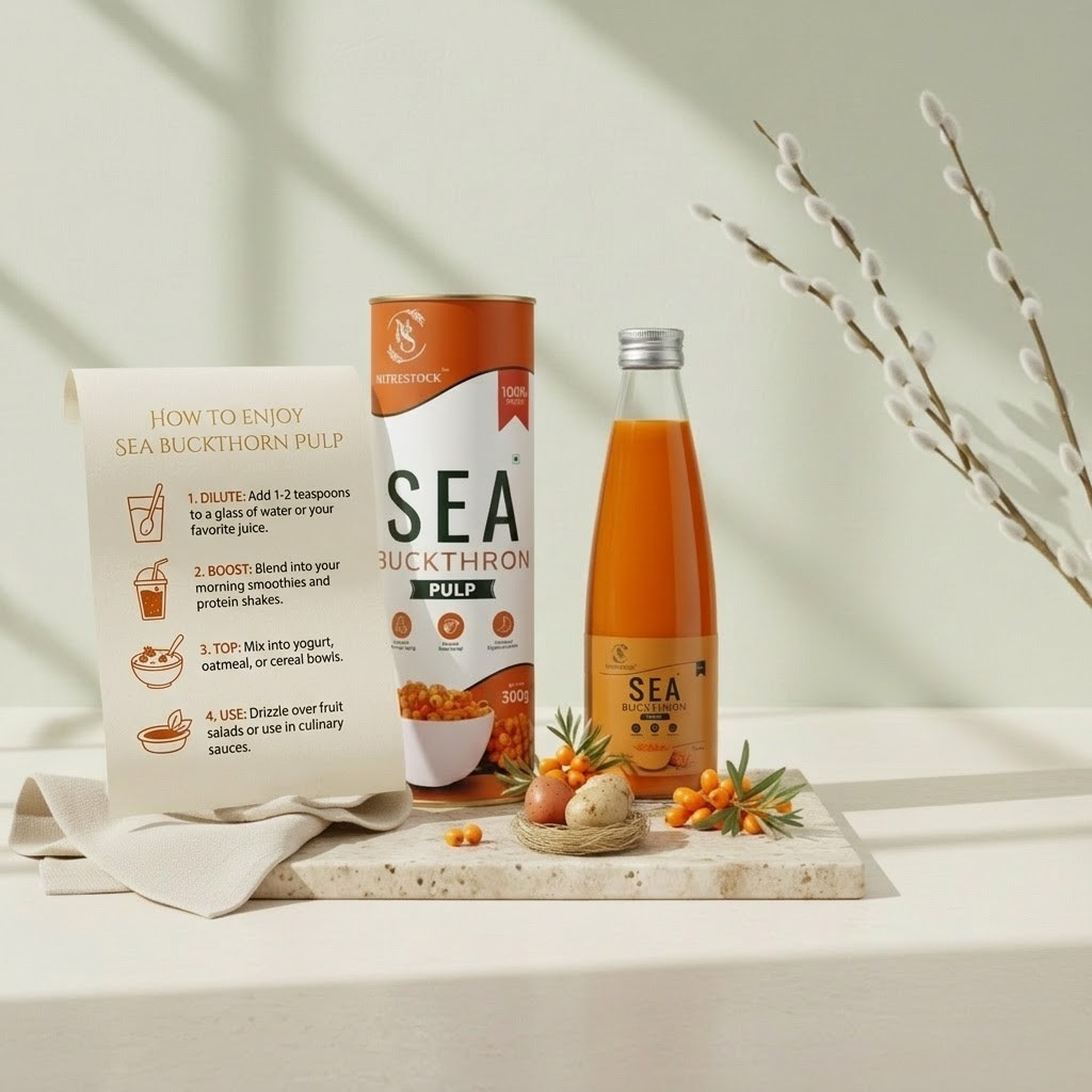 Nutrestock Himalayan Sea Buckthorn Pulp (300 ml)