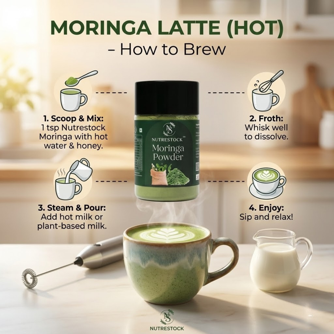 Moringa Powder – 200g | 100% Pure Superfood for Energy & Immunity