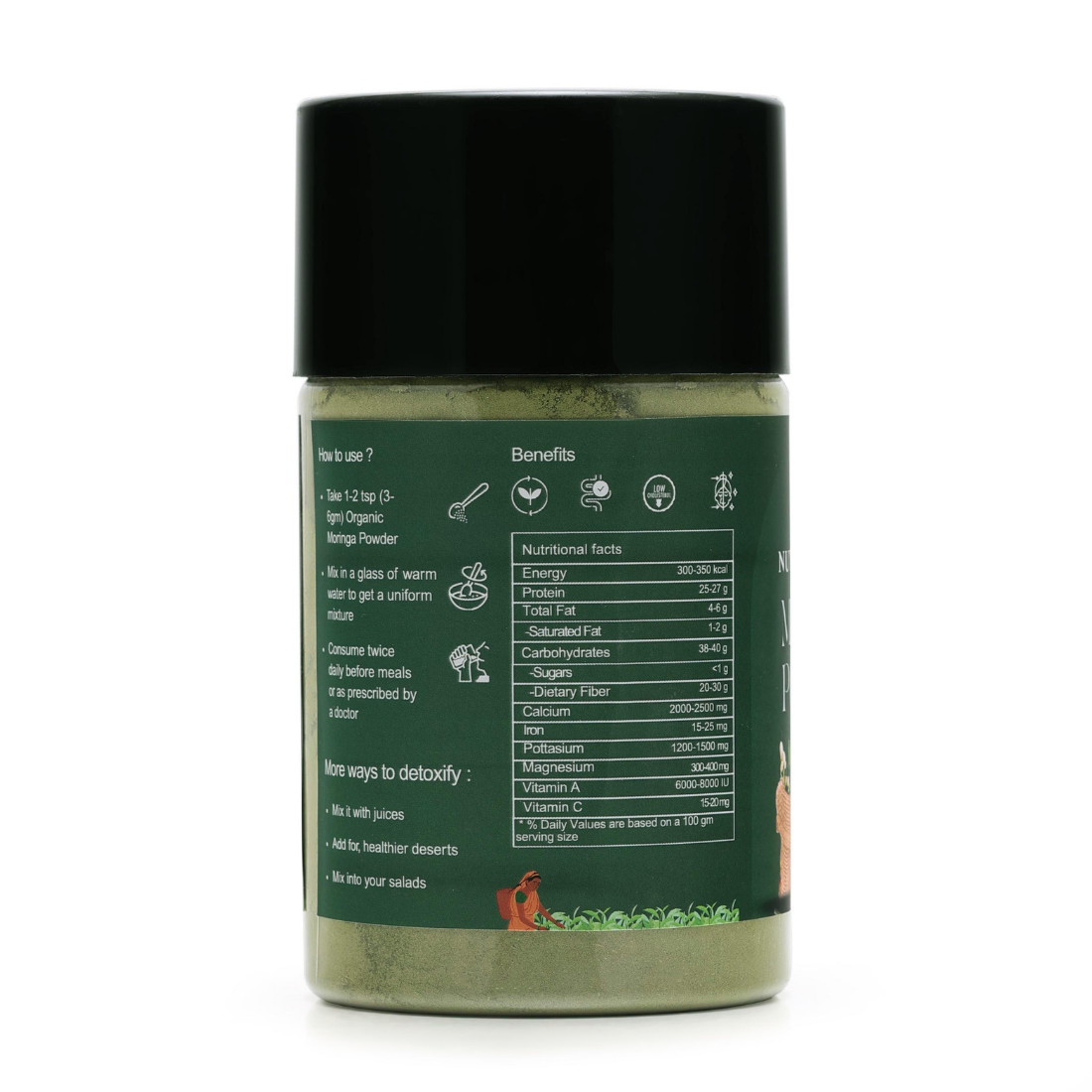 Moringa Powder – 200g | 100% Pure Superfood for Energy & Immunity