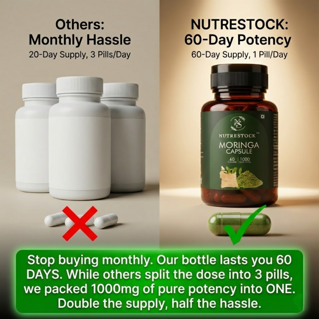 Moringa Capsules – 60 Caps | Daily Energy & Detox Support