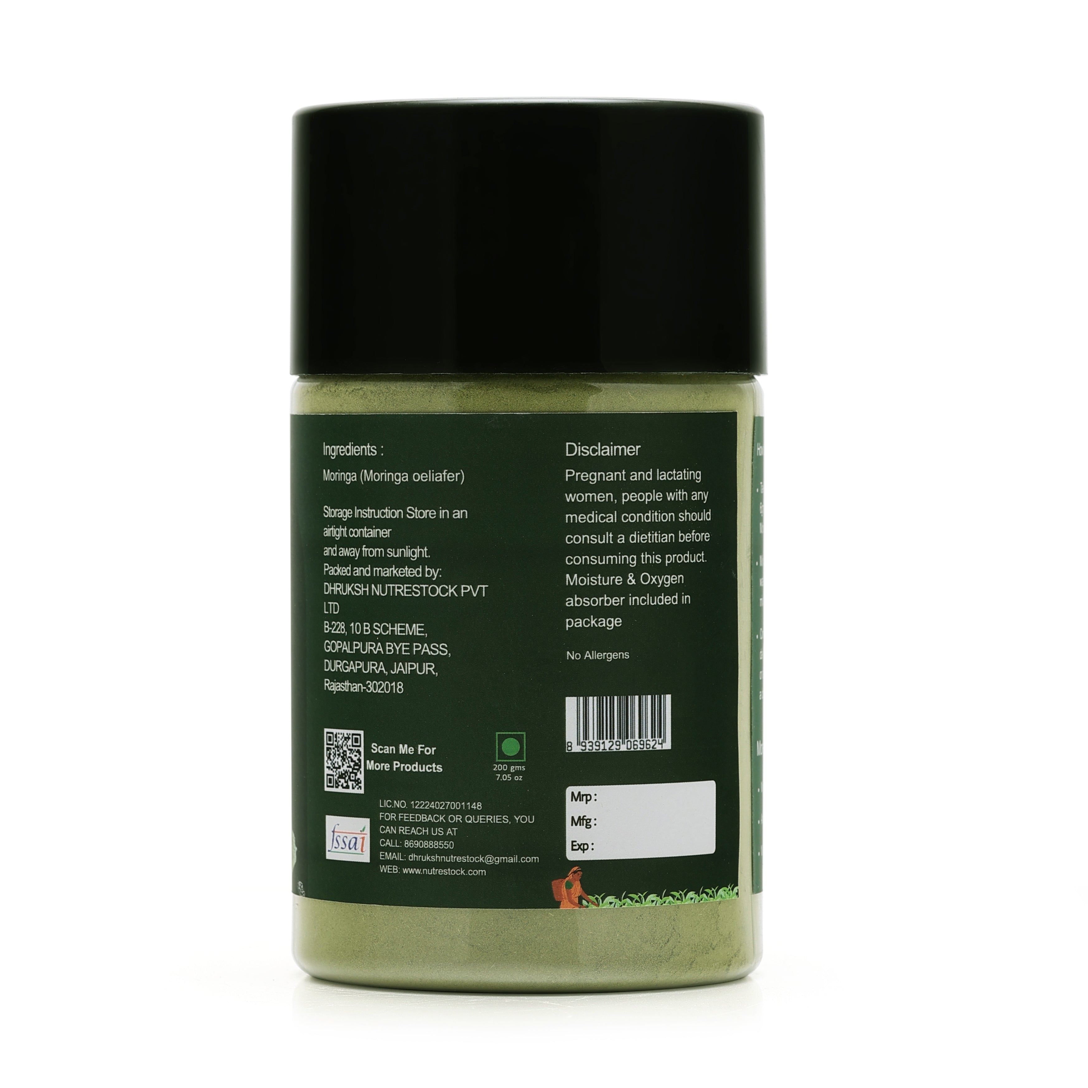 Moringa Powder – 200g | 100% Pure Superfood for Energy & Immunity