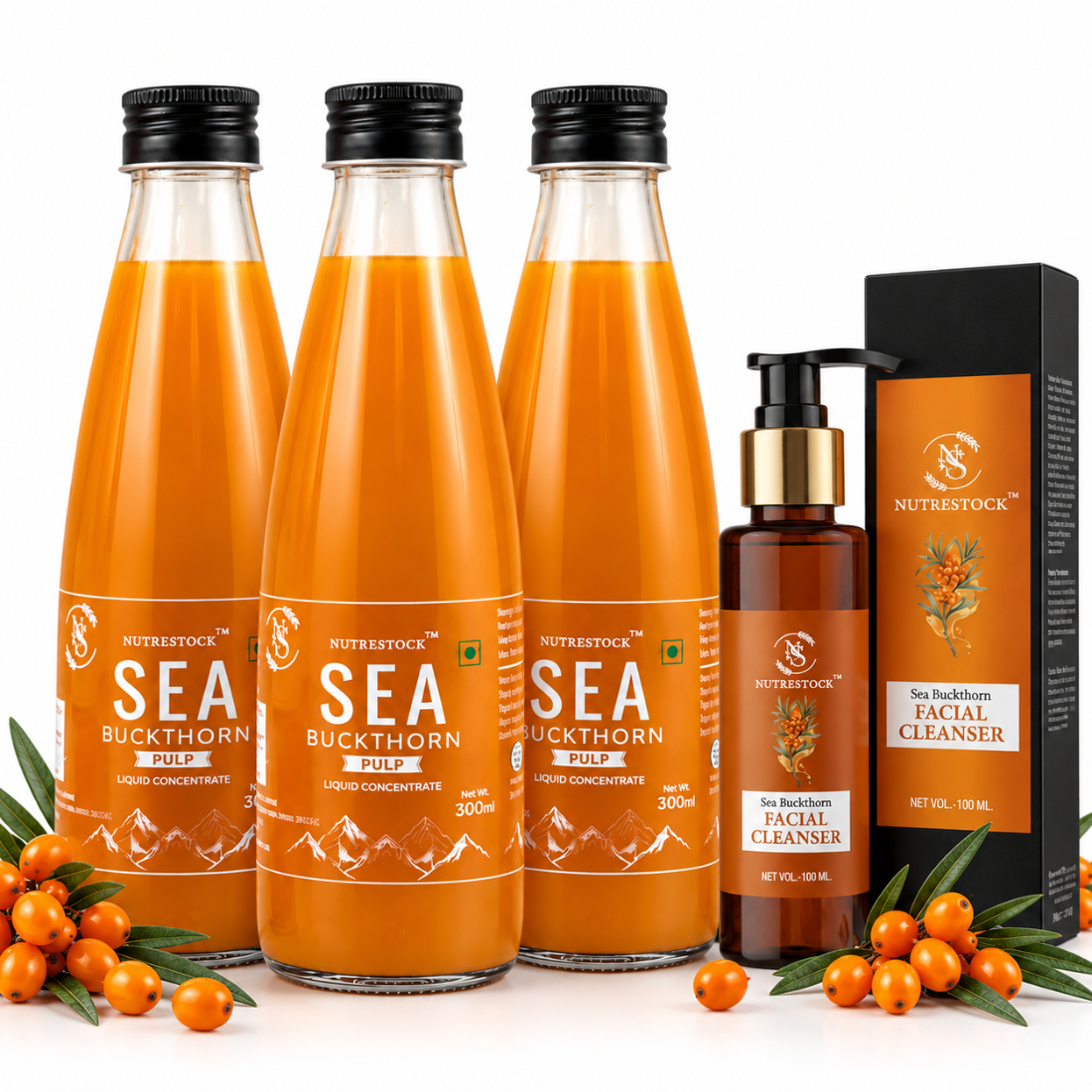 Nutrestock Himalayan Sea Buckthorn Pulp (300 ml)