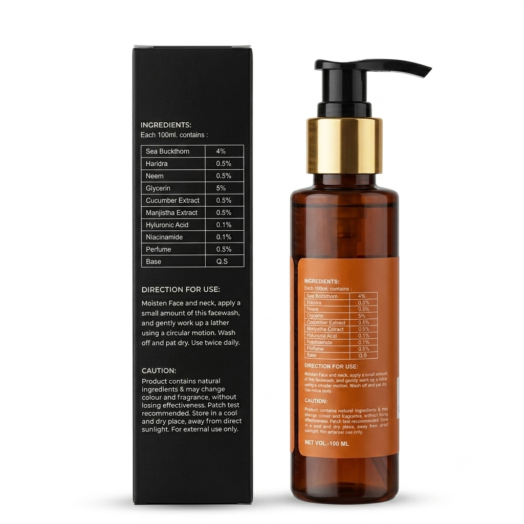 Sea Buckthorn Facial Cleanser for Fresh, Clean & Healthy-Looking Skin