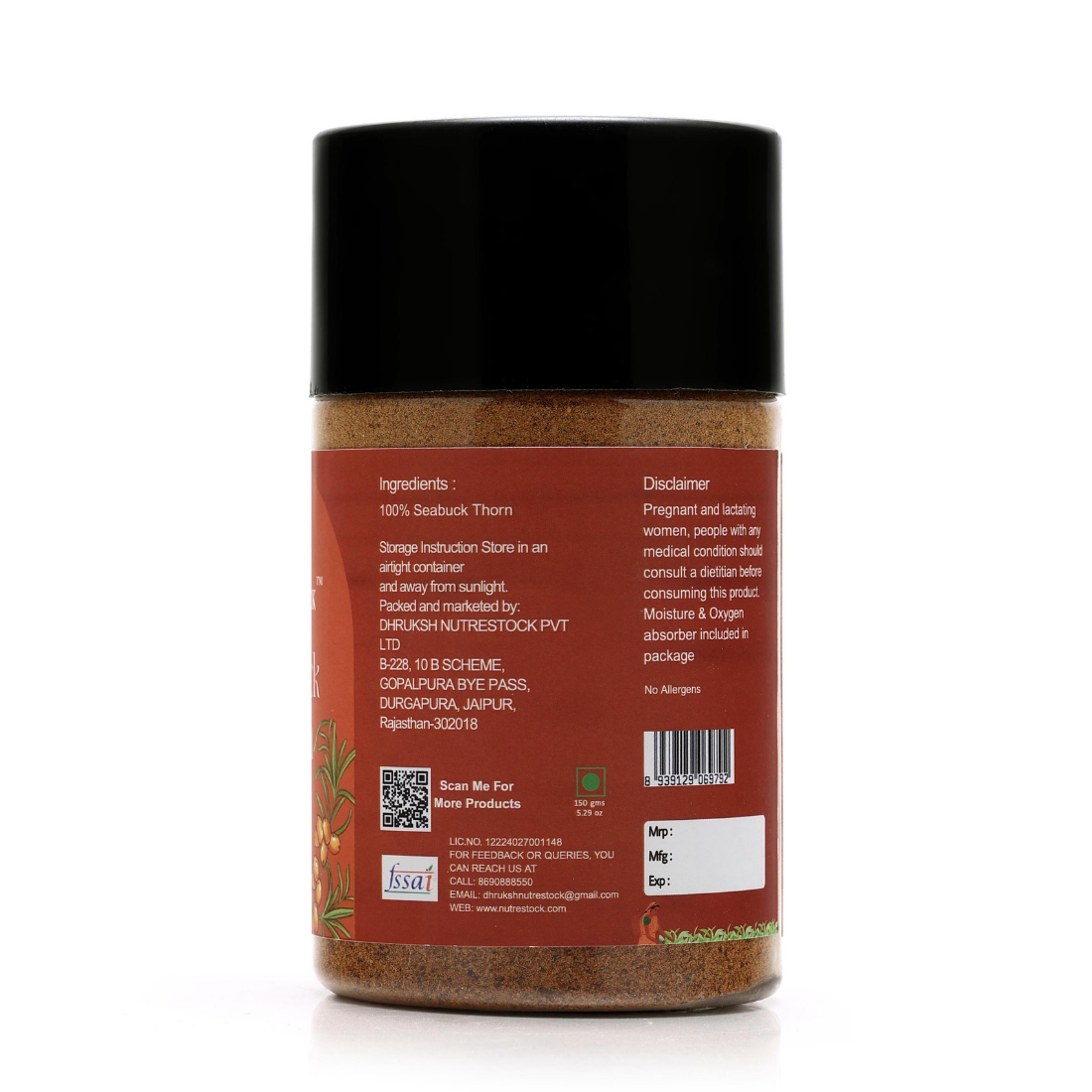 Sea Buckthorn Powder – 150g x 3 (450g Total) | Vitamin C-Rich Immunity Booster Pack