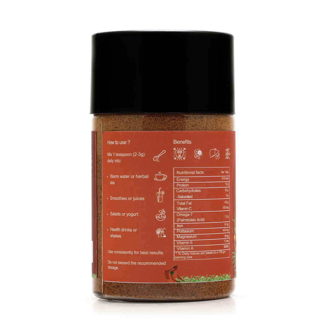 Sea Buckthorn Powder – 150g | Vitamin C-Rich Immunity Booster
