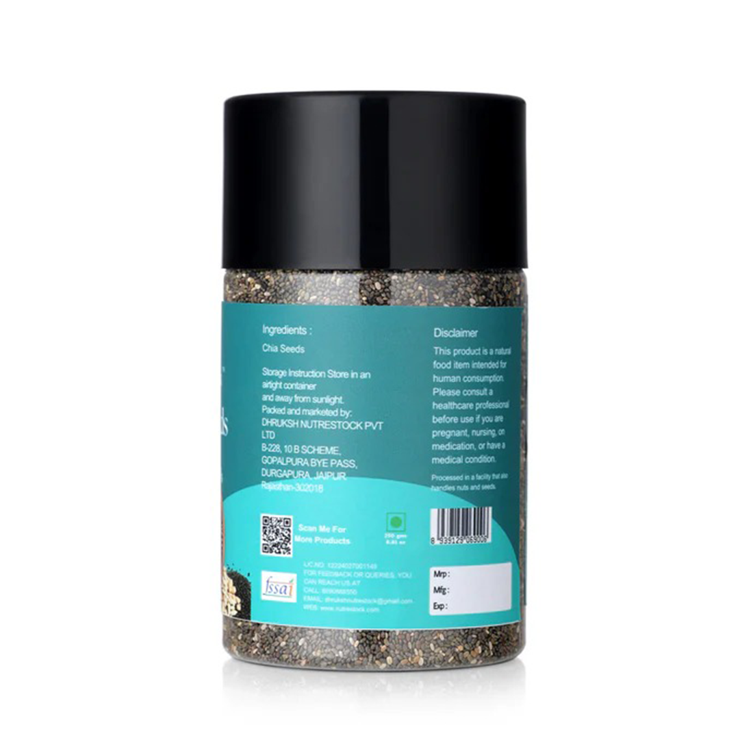 Nutrestock HydroCool Trio (Chia, Basil & Gond Katira Summer Combo)250g each