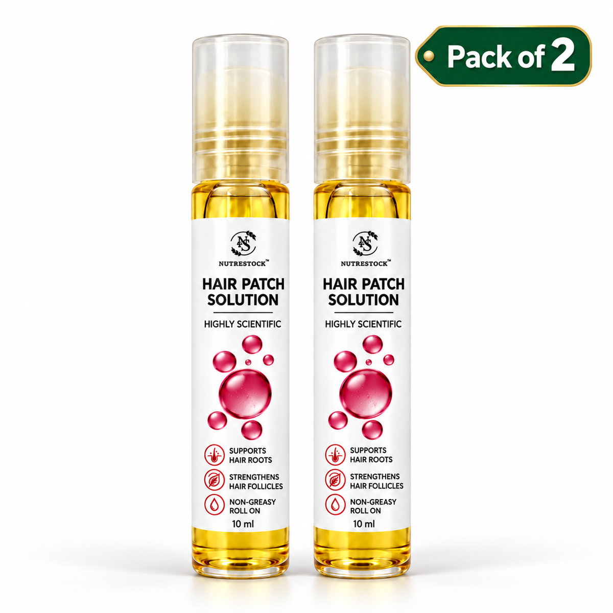 Nutrestock Hair Patch Roll-On for Alopecia & Patchy Hair Loss – 10ml